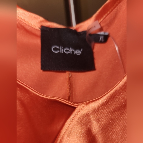 NWT Cliche SATIN BEAUTIFUL TOP - Picture 4 of 4